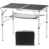 Mesa de Camping Plegable de Altura Ajustable