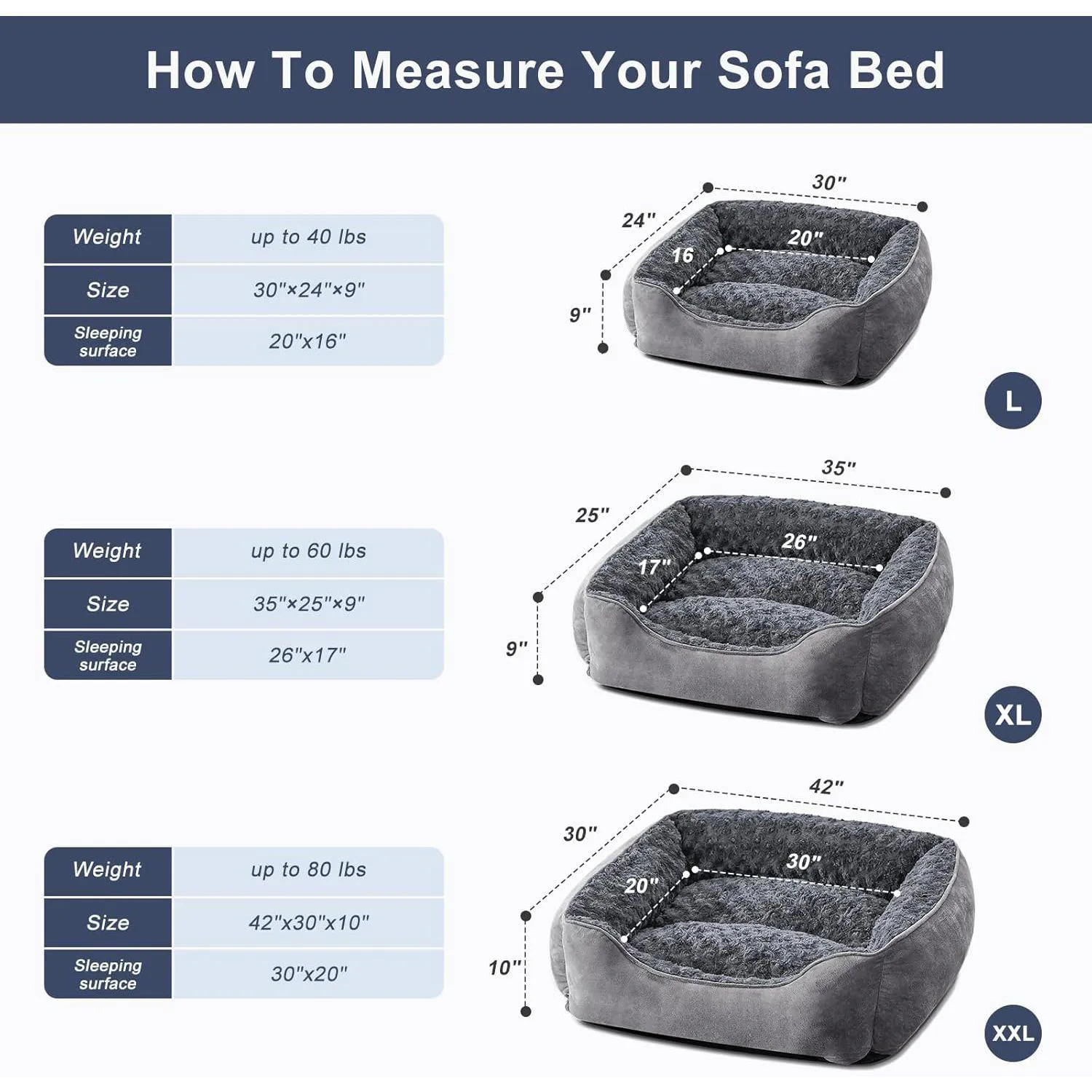 Cama Rectangular para Perros Lavable a Máquina 5