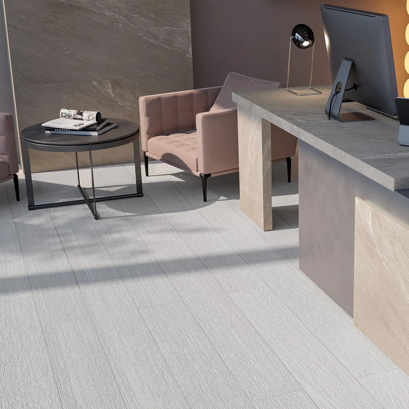 Piso Cerámico Libano Gris 19.3x118.4 Cm Rectificado Ceramica Italia