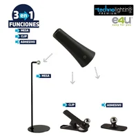 Lampara Copa Mesa Escritorio Pared Negra Technolighting