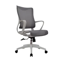 Silla Escritorio Ejecutiva Gris En Malla Rigs Bonno