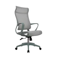 Silla Escritorio Ejecutiva Verde En Malla Con Cabecero Rigs Bonno