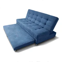 Sofá Cama Tarima Brooke 190X95X60 Cm Tela Azul