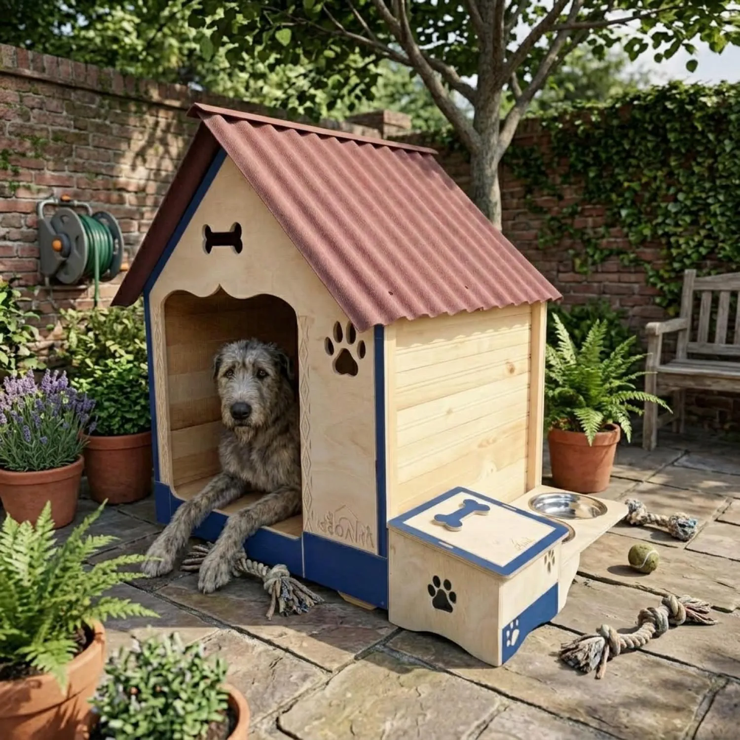 Casa En Madera Pino Extragrande Con Platero Perro