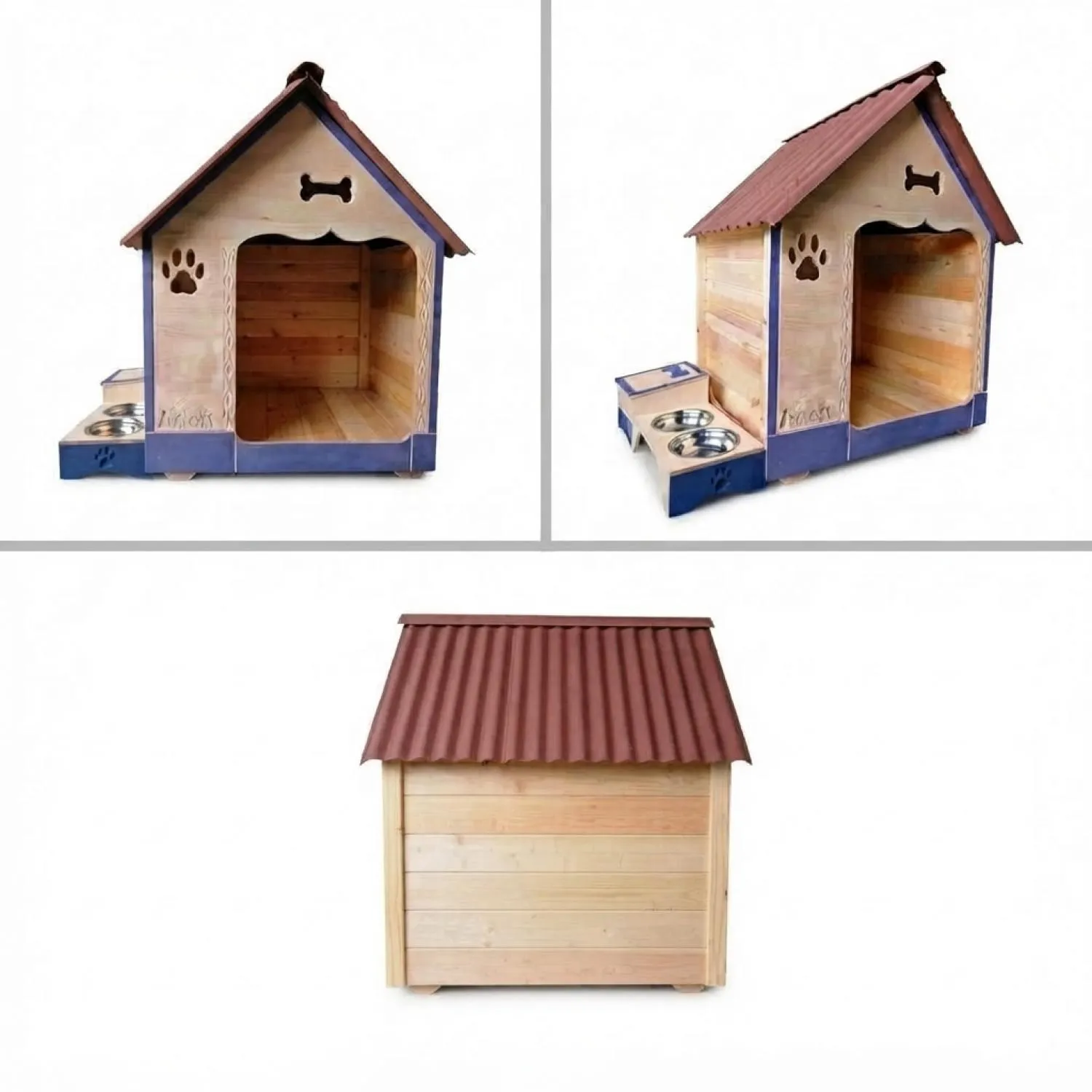 Casa En Madera Pino Extragrande Con Platero Perro 3