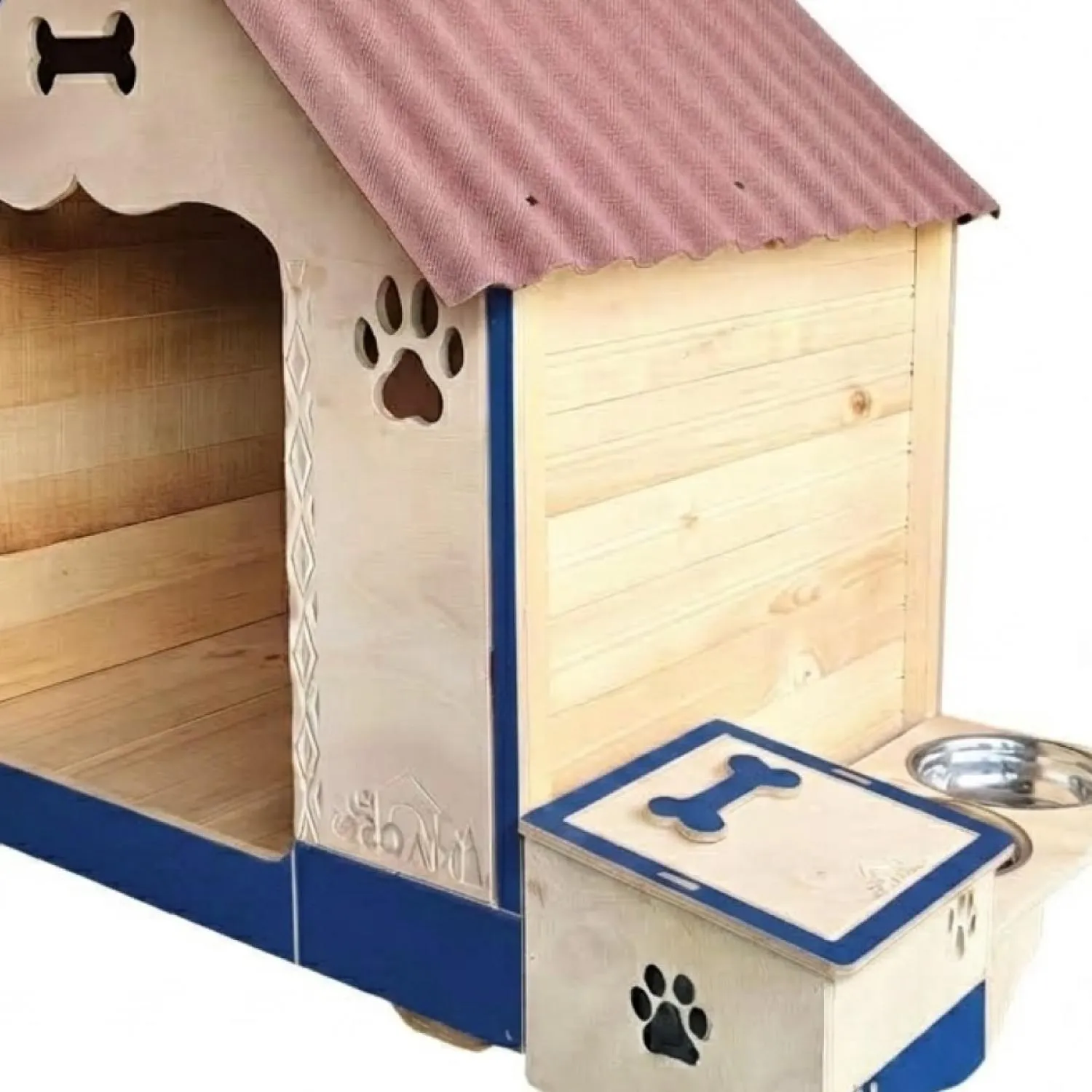 Casa En Madera Pino Extragrande Con Platero Perro 4