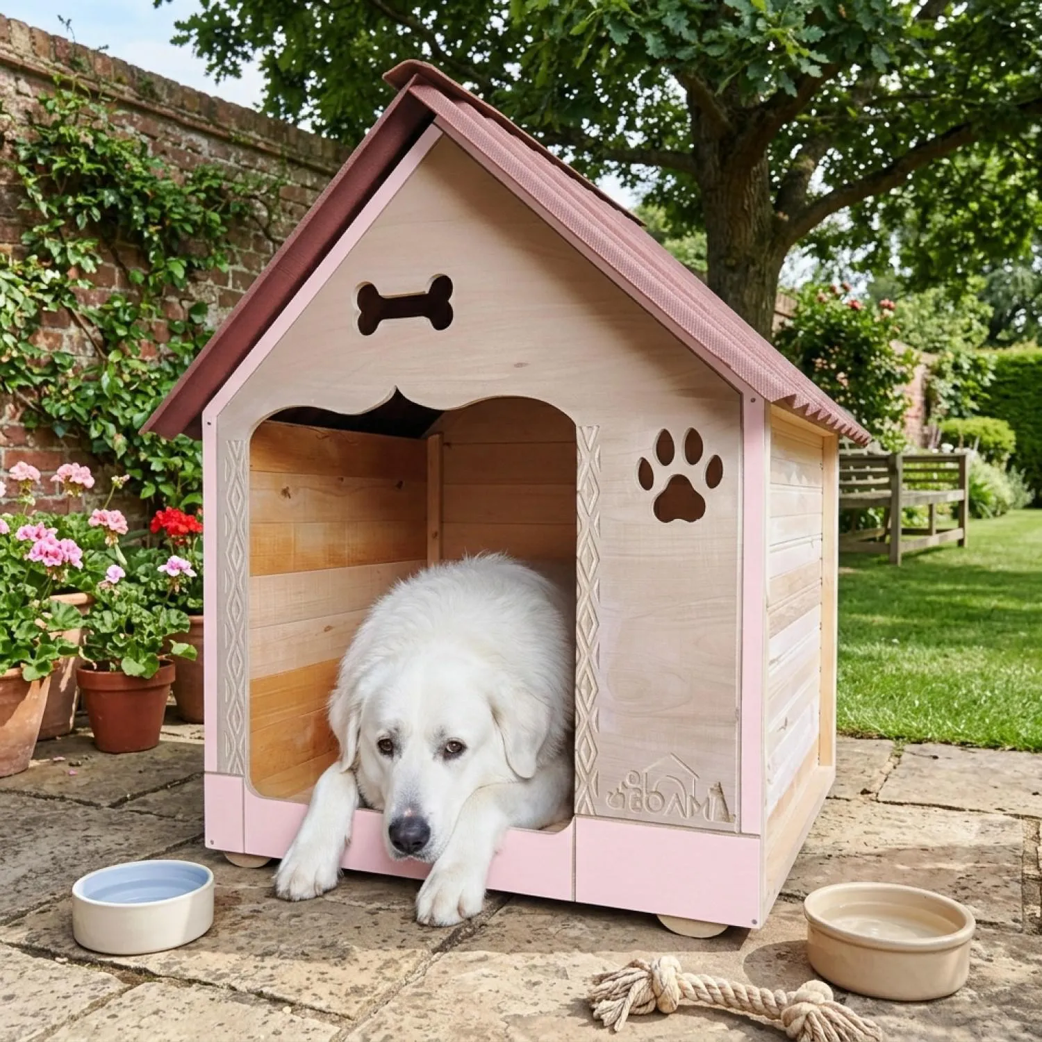 Casa para Perro en Madera Pino Extragrande