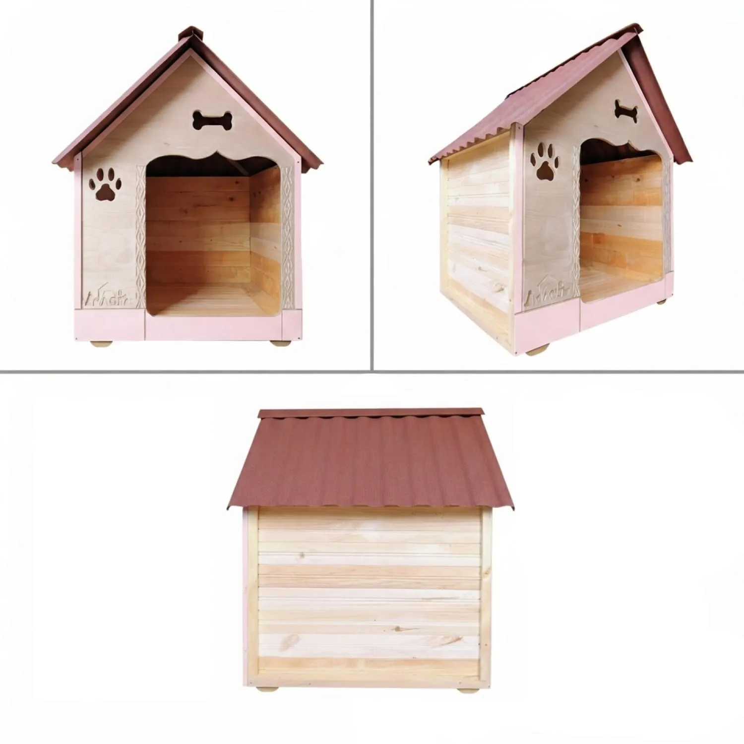 Casa para Perro en Madera Pino Extragrande 3