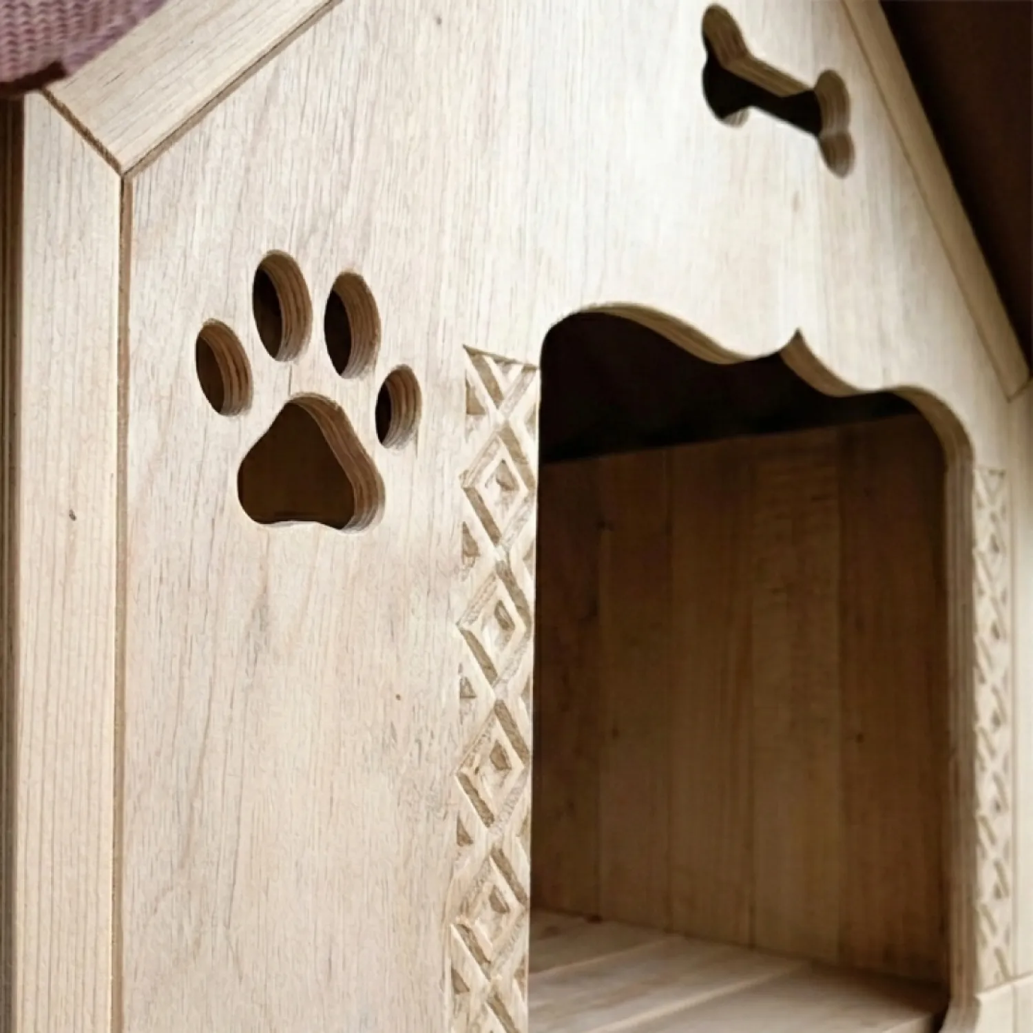 Casa En Madera Pino Pequeña Perro 4
