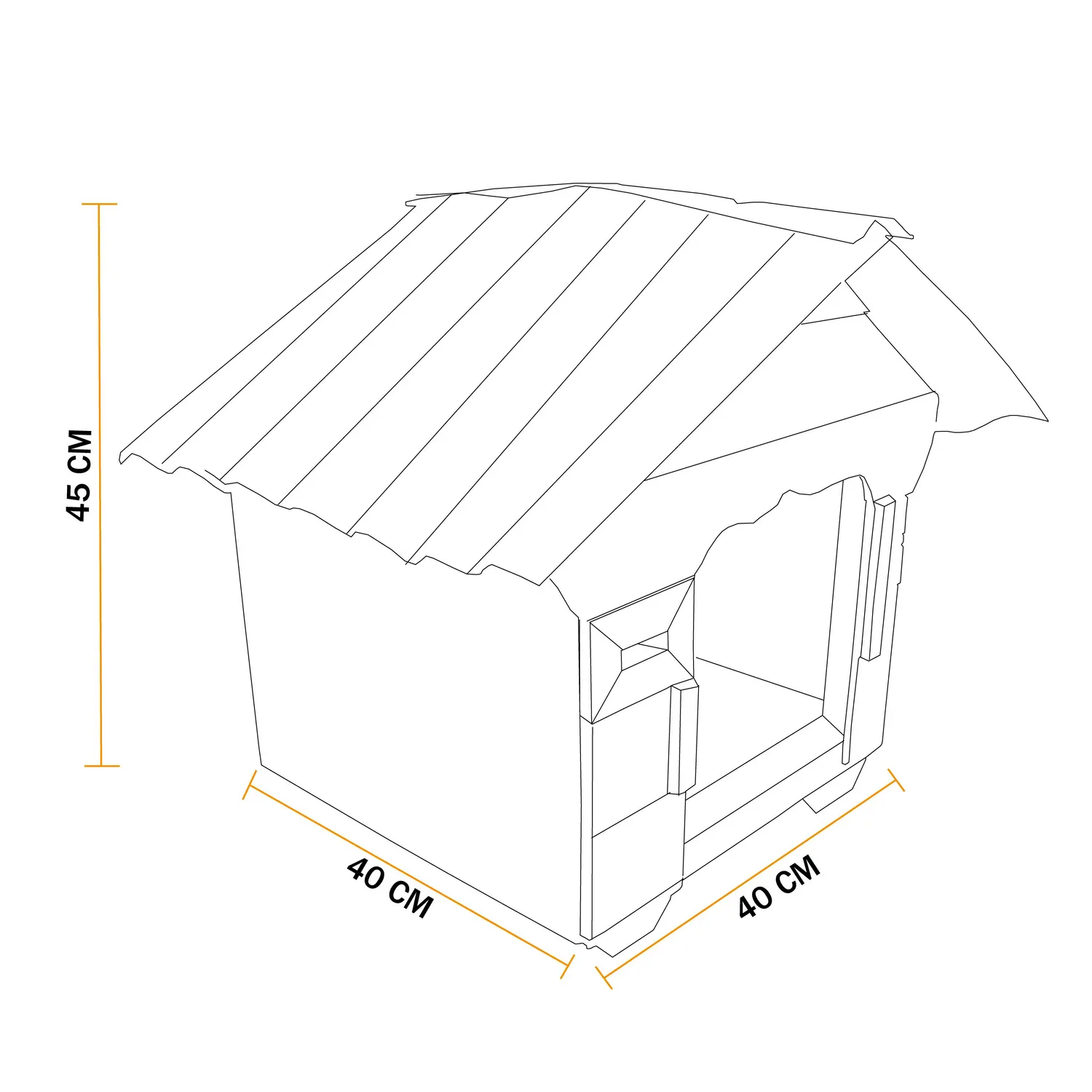 Casa En Madera Pino Pequeña Perro 4