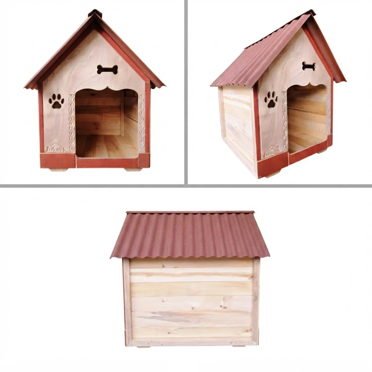 Casa En Madera Pino Mediana Perro 3