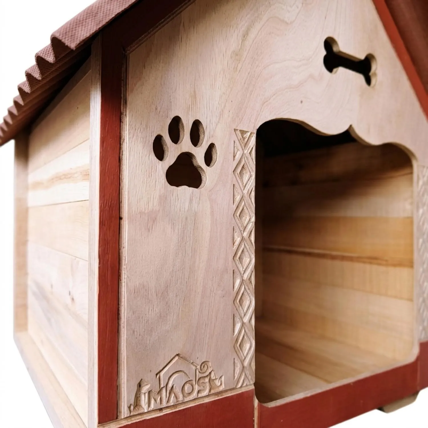 Casa En Madera Pino Mediana Perro 4