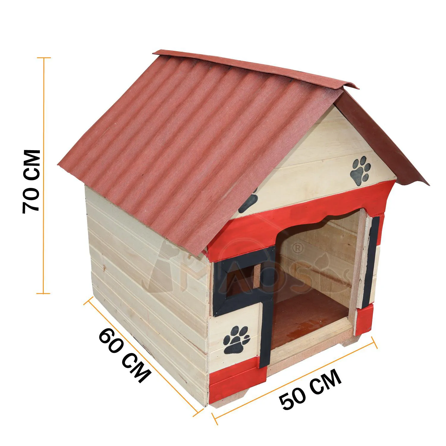 Casa En Madera Pino Mediana Perro 6