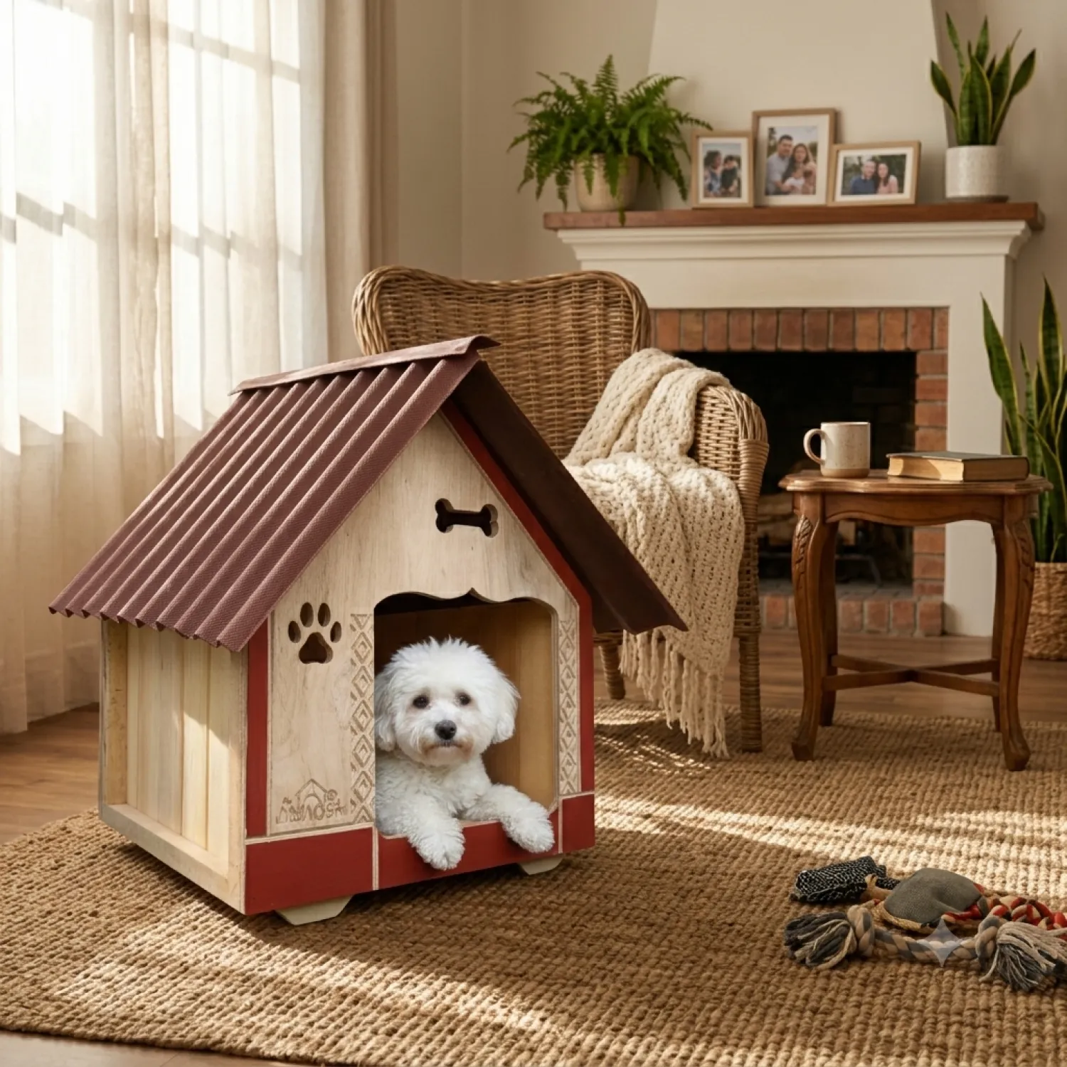 Casa En Madera Pino Pequeña Perro