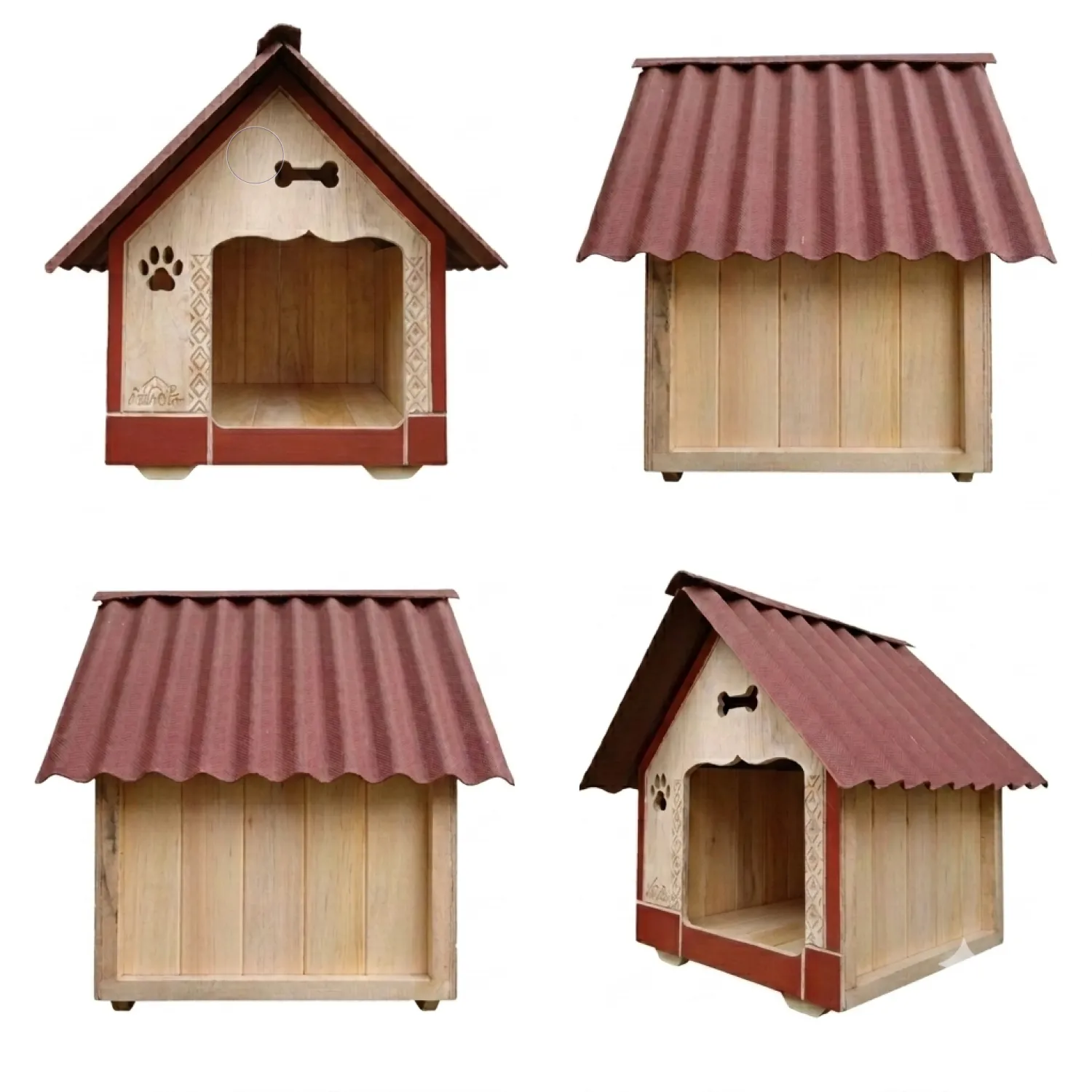 Casa En Madera Pino Pequeña Perro 3