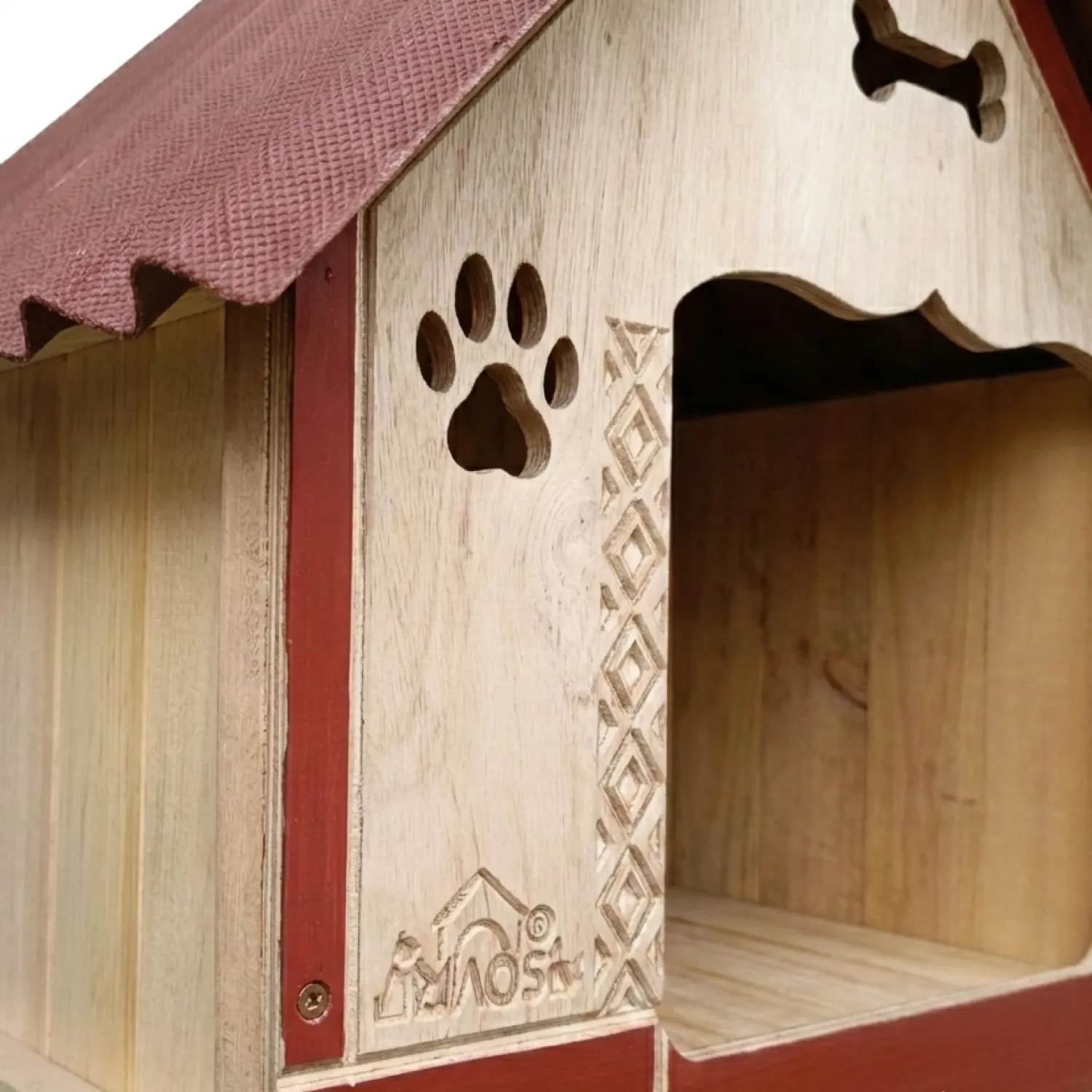 Casa En Madera Pino Pequeña Perro 4