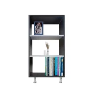 Biblioteca Bifet Mostrador Recibidor Librero Blanco Wengue