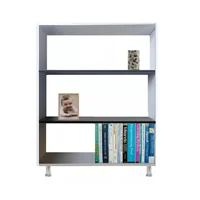 Biblioteca Bifet Mostrador Recibidor Librero Wengue Blanco