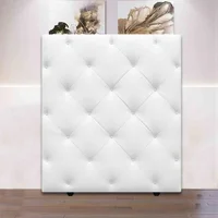 Cabecero Semidoble 120X120 Diamond para Piso Blanco Microfibra