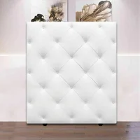 Cabecero Sencillo 100X120 Diamond para Piso Blanco Ecocuero