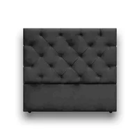 Cabecero Doble 140X120 London de Piso Gris Microfibra