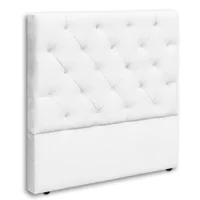 Cabecero King 200X120 London de Piso Blanco Ecocuero