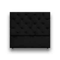 Cabecero King 200X120 London de Piso Negro Ecocuero