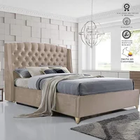 Combo Cama Doble 140X190X140 Con Colchón Pillow Doble Italia Taupe