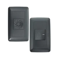 Pulsador + Zumbador Timbre Sencillo 127V Negro Mate VCP