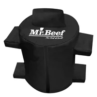 Protector Asador a Carbon Ahumador Barril Negro Mediano 57.5 x 42 x 42 cm Mr Beef