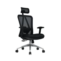 Silla Escritorio Ergonomica Negro Con Cabecero Levi Bonno