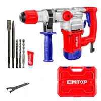 Rotomartillo Uso Rudo 1050 W con Brocas y Puntas Emtop