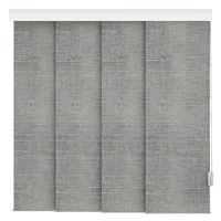 Cortina Panel Oriental Blackout Parana Gris A La Medida Ancho Entre 410-430  cm Alto Entre  420-435 cm