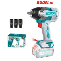 Llave de Impacto 850 N.m Inalámbrico 1/2 20 V sin Batería y Cargador Total