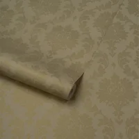 Papel De Colgadura Dorado Damasco 53Cm X 10Mt 280204