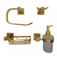 Juego de Accesorios para Baño Oro Vintage X4 Piezas