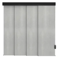 Cortina Panel Oriental Blackout Net Grey a la Medida Ancho Entre 120-140  cm Alto Entre  80-100 Cm