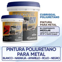 Pintura Poliuretano para Metal Negro 1.5 Galones