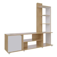 Centro de Entretenimiento Cora 176x180x43.7 cm Duna Blanco