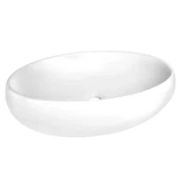 Lavamanos Ovalado Blanco En Porcelana