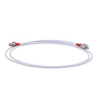 Patch Cord F/UTP Siemon T2e2-01m-b03l Blanco Bota Roja 1 m
