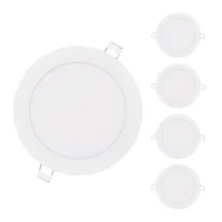 Set x5 Panel Led 18w Incrustar Embutir Redondo Luz Neutra Certifica
