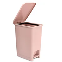 Cesto de Basura Papelera de Pedal 12l ? Espacios Reducidos Oro Rosa