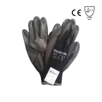 Guante Superior Nylon Negro C/capa Poliuretano Negro 7" Set x 10