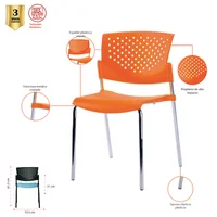 Silla interlocutora Estructura Cromo Sin Tapizar Negro Mundial De Sillas Butterfly