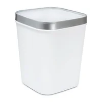 Cesto De Basura 15L Con Pisa Bolsa Caneca Plástica Moderna Blanco