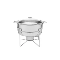 Samovar Tramontina Redondo en Acero Inoxidable con Tapa de Vidrio 28cm 7l