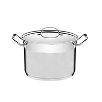 Olla Alta Tramontina Profesional de Acero Inoxidable y Tapa Plana 28 cm 11.9 L
