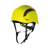 Casco de Obra Ventilado ABS para Trabajos en Altura Amarillo Set X 5 Unidades