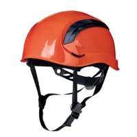 Casco de Obra Ventilado ABS para Trabajos en Altura Naranja Set X 5 Unidades